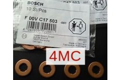 Кольцо уплотнительное F00VC17503 для PEUGEOT 206+ (T3E) 1.4 HDi eco 70 2009-, код двигателя 8HR(DV4C),8HX(DV4TD),8HZ(DV4TD), V см3 1398, кВт 50, л.с. 68, Дизель, Bosch F00VC17503