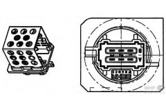 Резистор вентилятора отопителя для PEUGEOT 206 SW (2E/K) 2.0 HDi 2002-, код двигателя RHY(DW10TD), V см3 1997, кВт 66, л.с. 90, Дизель, Behr-hella 9ML351332271